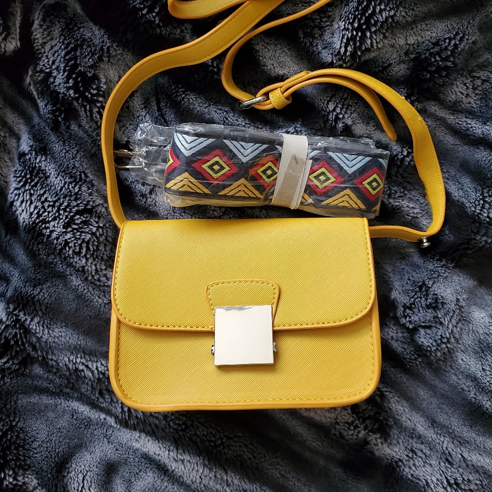 Zara small crossbody bright yellow